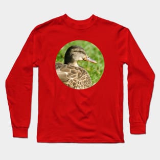 Female Mallard in the Grass Photograph Long Sleeve T-Shirt